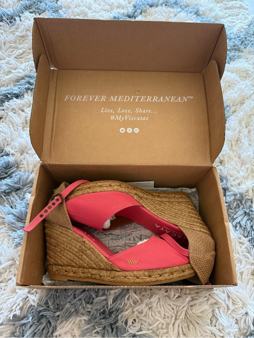 Viscata Barcelona - Satuna model - Coral Pink Wedge Sandals size 40 (US 9)